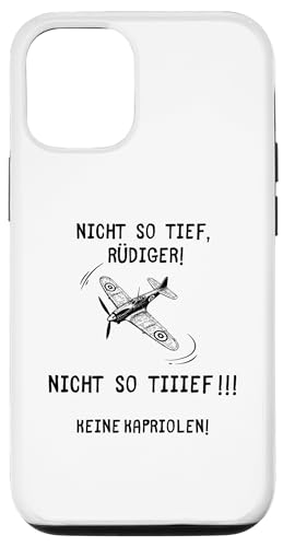 Hülle für iPhone 14 Nicht so Tief Rüdiger! Modellflugzeug Deutsches Meme Weißes von Deutsche Meme Designs by Corez