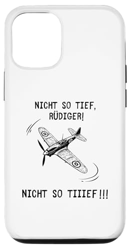 Hülle für iPhone 15 Pro Nicht so Tief Rüdiger! Modellflugzeug Deutsches Meme Weißes von Deutsche Meme Designs by Corez