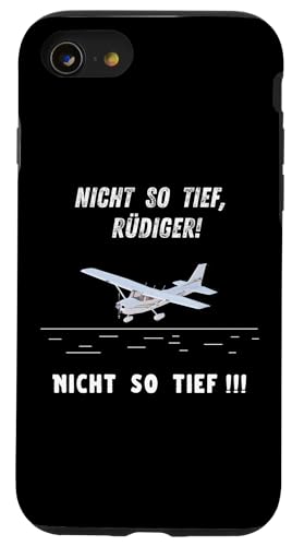 Hülle für iPhone SE (2020) / 7 / 8 Nicht so Tief Rüdiger! Modellflugzeug Design Deutsches Meme von Deutsche Meme Designs by Corez