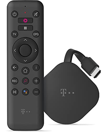 Telekom Magenta TV Stick 4K UHD / Android TV Stick - Free- und Live-TV, Sprachfernbedienung (Netflix, Disney+, Apple TV Google Play Store) - AT-Version (Generalüberholt) von Deutsche Telekom