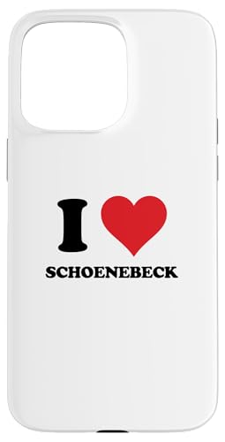 Hülle für iPhone 15 Pro Max I Heart Schoenebeck Germany Love German Souvenir Item von Deutschland Cities Towns Merch Tees And Stuff