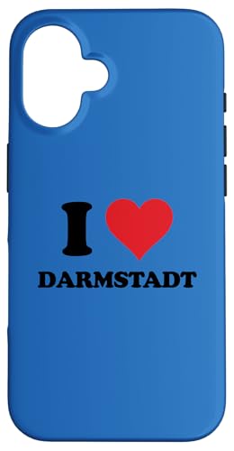 Hülle für iPhone 16 I Heart Darmstadt Germany Love German Souvenir Item von Deutschland Cities Towns Merch Tees And Stuff