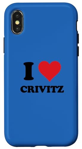 Hülle für iPhone X/XS I Heart Crivitz Germany Love German Souvenir Item von Deutschland Cities Towns Merch Tees And Stuff