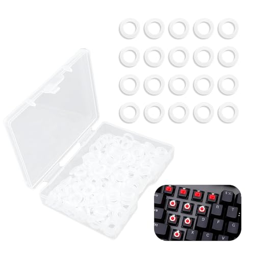 Dichtung O-Ring Schalter Tastatur Dämpfer Set - Universal Silikon O-Ringe ersatztasten für Schalter, Keyboard Dämpfer，Langlebig, Flexibel, Geräuschreduzierung (200 Stück) von Devantia