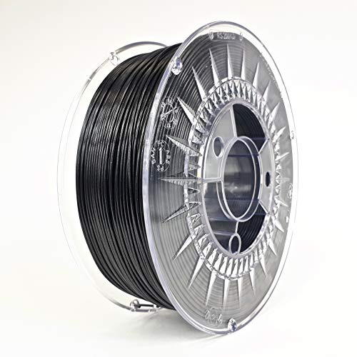 Devil Design | Filament | PLA Galaxy Black - galaktisches Schwarz | 1.75 | 1kG | für Anfänger und Fortgeschrittene | Top Haftung | wenig Stringing | leicht zu drucken | verzugsarm und geruchslos von Devil Design