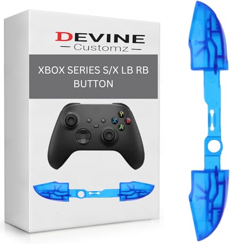 DevineCustomz Xbox Series S X Controller Lb Rb Bumper Button Home Guide Surround Top Buttons links rechts - Klares Blau von Devine Customz