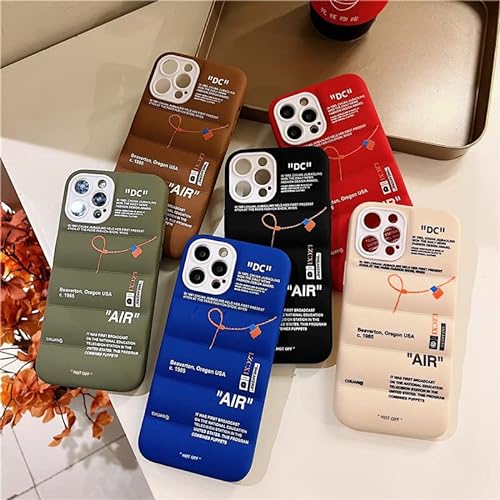 Devineresse Hot Off Sports Shoes Brand Phone Puffer Case for 15 14 13 12 11 Sneakers ins White or Black Label Soft Cover-Blue for 15PRO von Devineresse