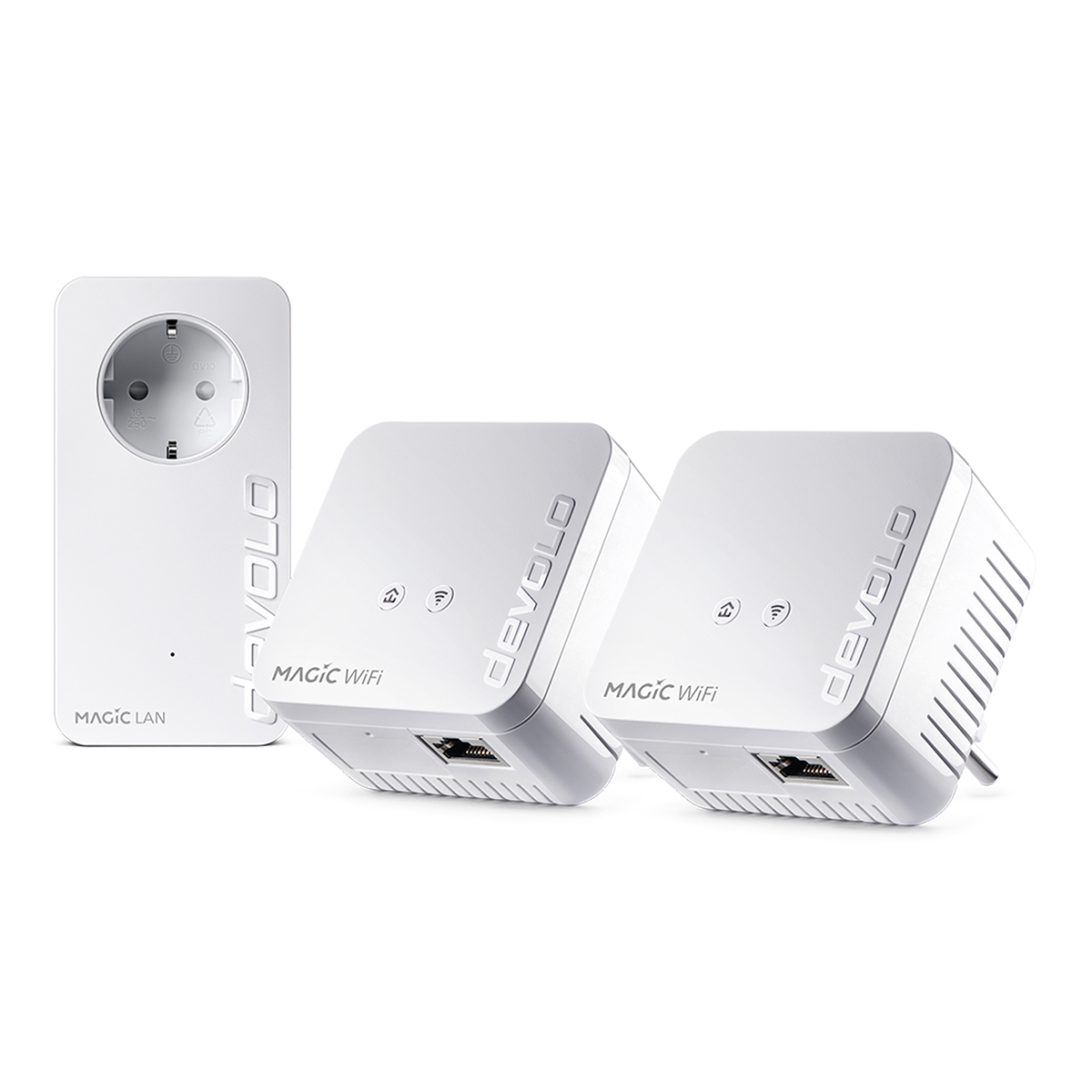 devolo Magic 1 WiFi mini Powerline Multiroom Kit Powerline bis zu 1.200 Mbit/s, WiFi 4 bis zu 300 Mbit/s, 1x LAN (pro Einheit) von Devolo