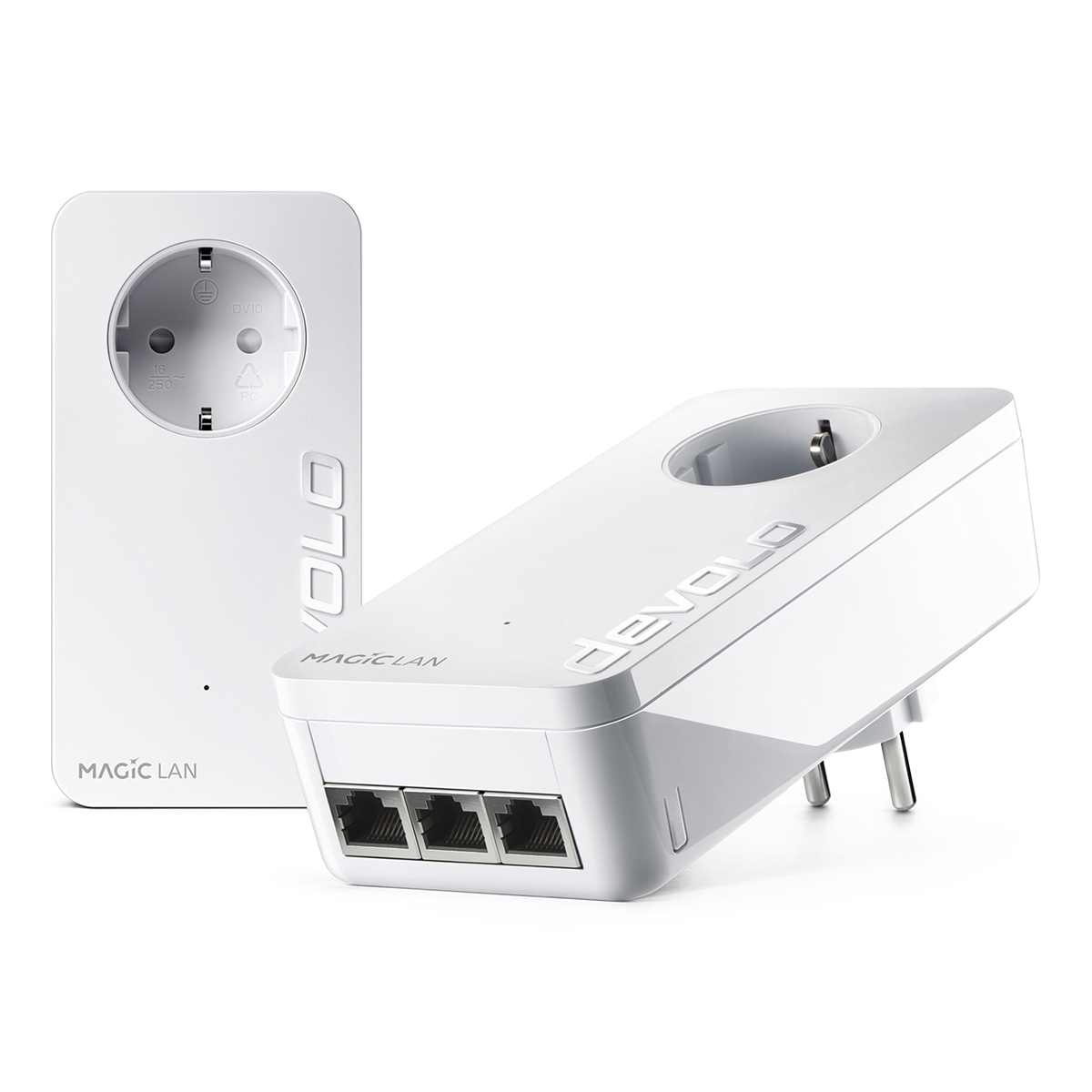 devolo Magic 2 LAN triple Powerline Starter Kit Powerline bis zu 2.400 Mbit/s, 3x Gigabit LAN (pro Einheit) von Devolo