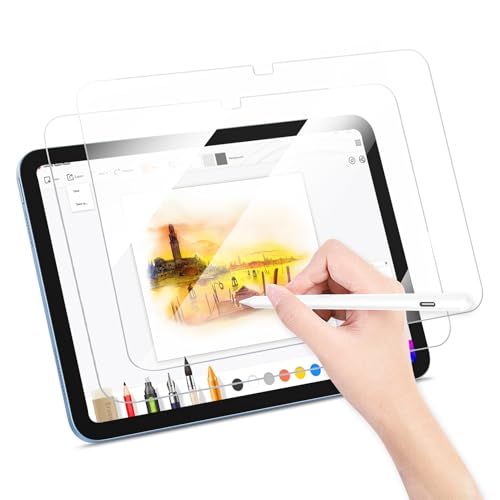 2 Stück Schutzfolie für iPad 10. Generation 2022 10.9 Zoll, 9H Panzerglas Panzerglasfolie Schutzglas, Displayfolie Kompatibel mit Apple Pencil, Transparentes Schutzglas mit Modell A2696/A2757/A2777 von Dewfigs ㅤ