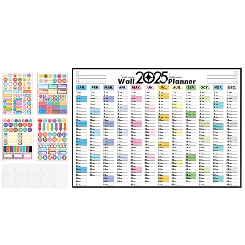 2025 Wall Calendar 12 Month, Large Size 2025 Calendar Yearly Planner, Decorative Wall Calendar, Monthly Planner For Year 2025 2025 Calendar Home Decorations Suitable Present For Family And Friends von Dgayaeic