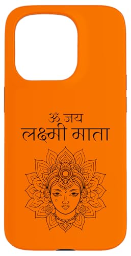 Hülle für iPhone 15 Pro Laxmi Mata, Diwali Om Jai Lakshmi Mata Hindi Navratri Puja von Dhaarmik