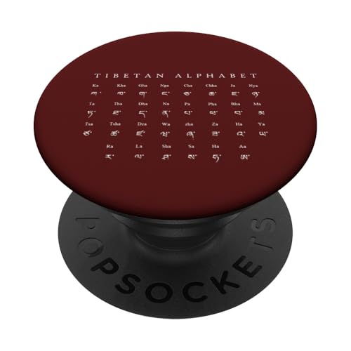 Tibetische Alphabet-Buchstaben PopSockets Klebender PopGrip von Dharma Path