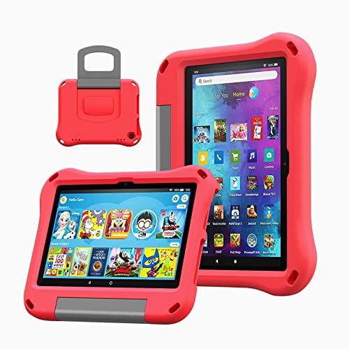 DiHines Kinder-Schutzhülle für 20,3 cm (8 Zoll) Tablet (nur für 12. Generation, Version 2022 und 10. Generation, Version 2020), nicht für iPad Samsung Tab – DiHines stoßfeste Schutzhülle mit Griff und von DiHines