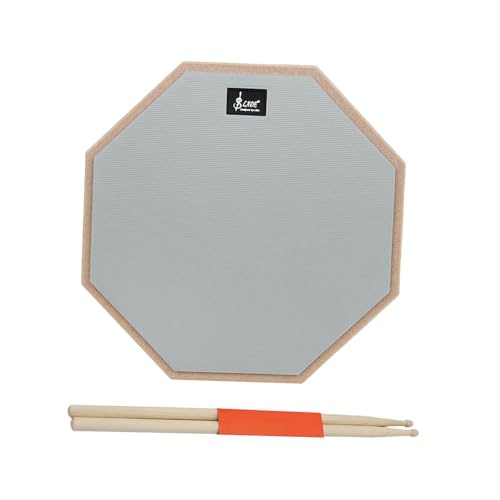 Dickly 12 Zoll Drum Übungspads für Leises Üben, Ideal für Anfänger Und Kinder, Grau von Dickly