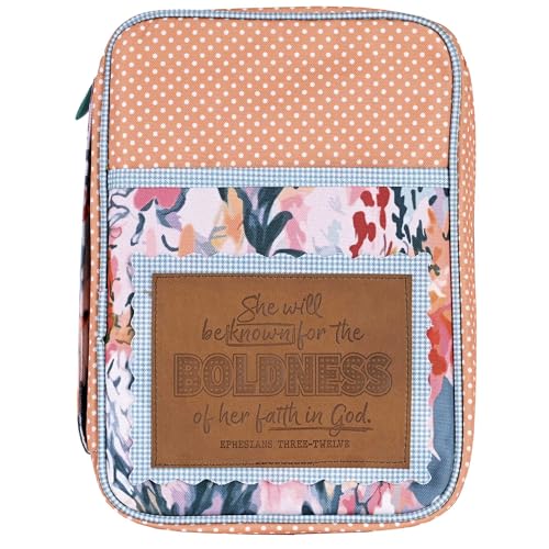 BCK-L278 She Will Be Known for Boldness Faith in God - Epheser 3:12-10.75 x 8 Inch Pink Polyester Bible Case Cover von Dicksons