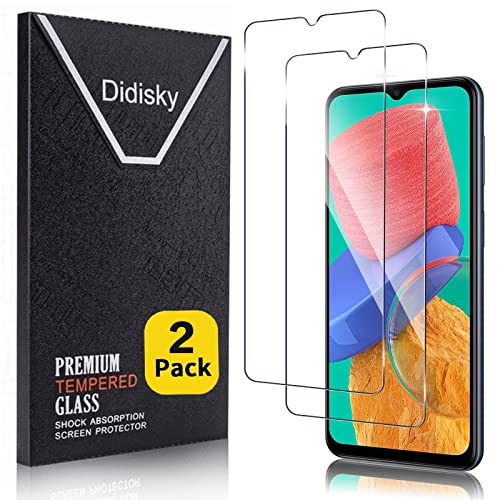 Didisky 2 Stück Schutzfolie Kompatibel mit Samsung Galaxy M33 5G 6.6'', 9H Hartglas, Keine Blasen, High Definition Schutzfolie, Einfach anzuwenden, Fall-freundlich von Didisky