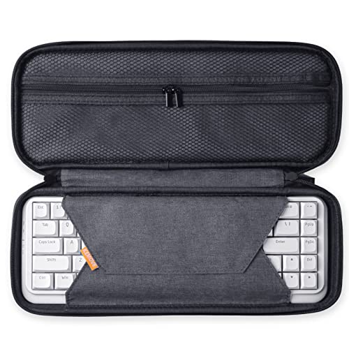 DIERYA KEMOVE X Tastatur-Reiseetui, harte EVA-Hülle Tragetasche für 60% 65% kabelgebundene/kabellose Bluetooth-mechanische Gaming-Tastatur, Schwarz von Dierya
