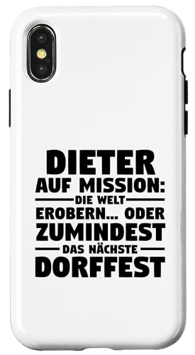 Hülle für iPhone X/XS Vorname Dieter von Dieter Geschenk