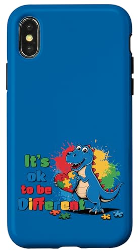 Autismus-Bewusstsein – Autistic Kid Awareness T-Rex Dinosaurier Hülle für iPhone X/XS von Different & Proud Autism Wear.USA