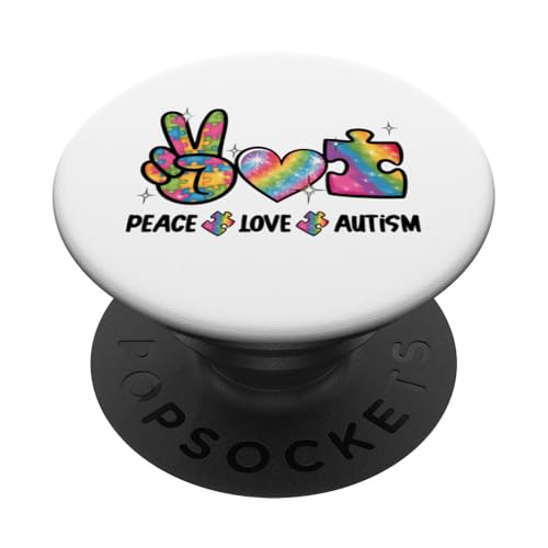 Autismus-Bewusstsein – Liebe Autistic Kids Awareness Mom Dad PopSockets Klebender PopGrip von Different & Proud Autism Wear.USA