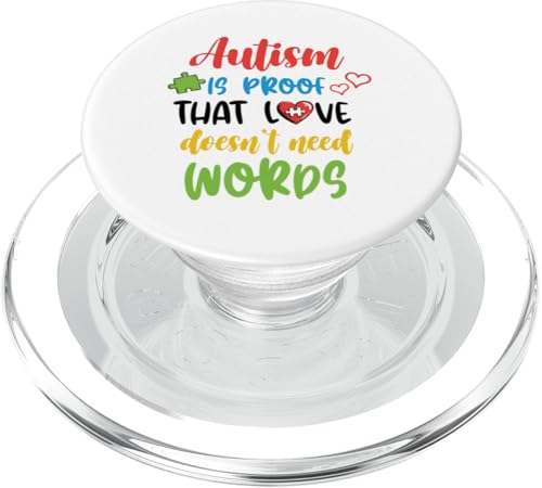 Autismus-Bewusstsein – Liebe Autistische Kinder Bewusstsein Tante Mama Papa PopSockets PopGrip für MagSafe von Different & Proud Autism Wear.USA