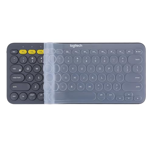 Digi-Tatoo Tastaturabdeckung für Logitech K380 Multi-Device Bluetooth Tastatur/Pebble Keys 2 K380S Tastatur – Transparente Silikon-Tastatur-Schutzfolie von Digi-Tatoo