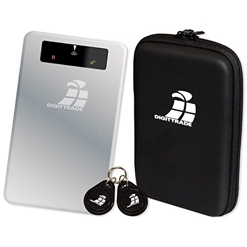 Digittrade RS256 RFID Portable robuste Externe Festplatte 4TB (6,4cm (2,5 Zoll), USB 3.0) Anti-Shock Aluminium-Gehäuse mit Verschlüsselung Silber von Digittrade