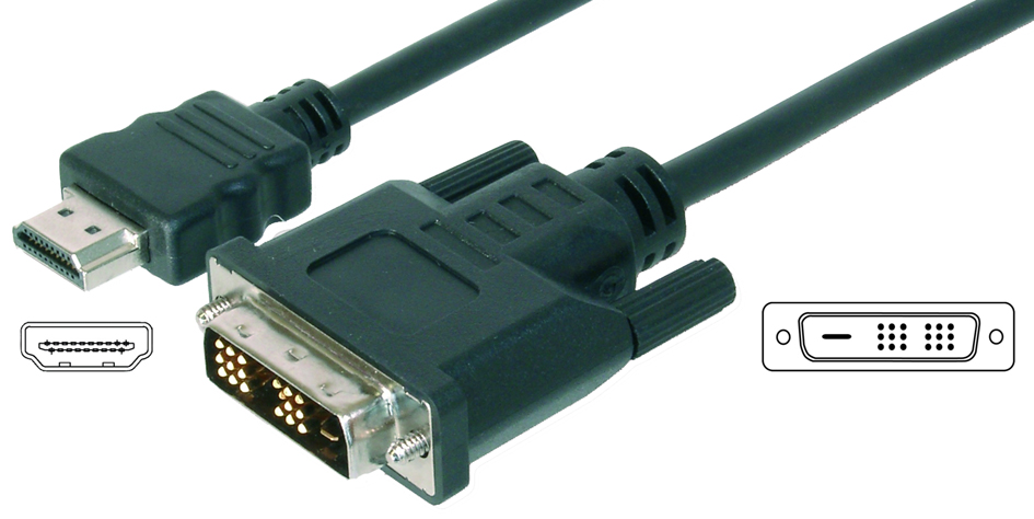 DIGITUS Adapterkabel High Speed, HDMI-A - DVI-D, 5,0 m von Digitus