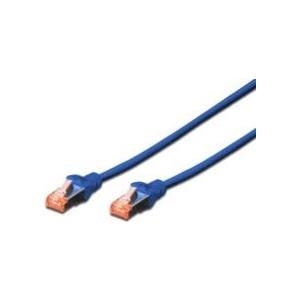 DIGITUS - Patch-Kabel - RJ-45 (M) - RJ-45 (M) - 25cm - SFTP - CAT 6 - glatt, halogenfrei, mit Knickschutz - Blau, RAL 5017 (DK-1644-0025/B) von Digitus