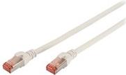 DIGITUS Professional - Patch-Kabel - RJ-45 (M) bis RJ-45 (M) - 3,0m - SFTP, PiMF - CAT 6 - IEEE 802,3 - halogenfrei, geformt, ohne Haken, verseilt - weiß (Packung mit 10) (DK-1644-030-WH-10) von Digitus