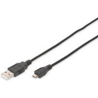 DIGITUS USB 2.0 Anschlusskabel 1,8m Typ A -micro  B St/St, schwarz von Digitus