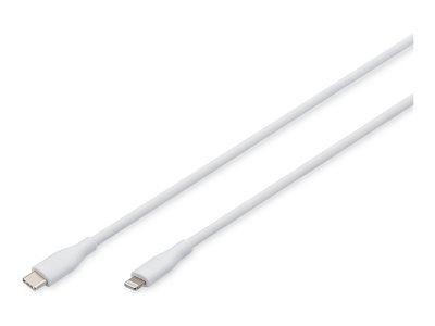 DIGITUS USB 2.0 Kabel Typ C-Lightning Silikon 2m        weiß von Digitus