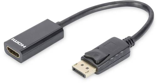 Digitus DB-340400-001-S DisplayPort / HDMI Adapter [1x DisplayPort Stecker - 1x HDMI-Buchse] Schwarz von Digitus