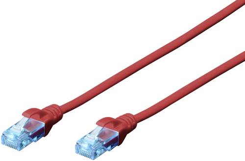 Digitus DK-1512-010/R RJ45 Netzwerkkabel, Patchkabel CAT 5e U/UTP 1.00m Rot verdrillte Paare von Digitus