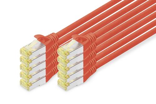 Digitus DK-1644-A-010-R-10 RJ45 Netzwerkkabel, Patchkabel CAT 6a S/FTP 1.00m Rot 1St. von Digitus