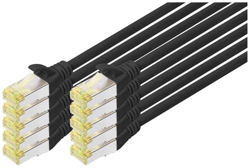 Digitus DK-1644-A-020-BL-10 RJ45 Netzwerkkabel, Patchkabel CAT 6a S/FTP 2.00m Schwarz 1St. von Digitus