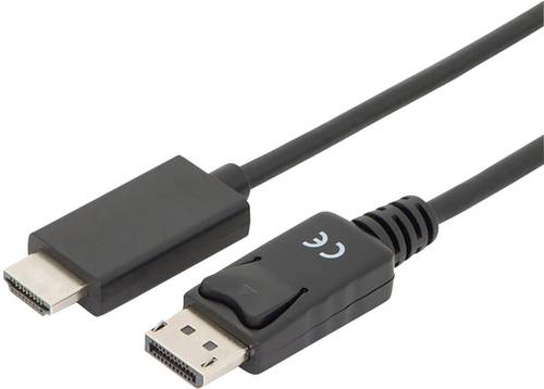 Digitus DisplayPort / HDMI Adapterkabel DisplayPort Stecker, HDMI-A Stecker 3.00m Schwarz AK-340303- von Digitus