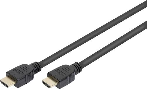 Digitus HDMI Anschlusskabel HDMI-A Stecker, HDMI-A Stecker 1.00m Schwarz AK-330124-010-S vergoldete von Digitus