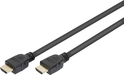 Digitus HDMI Anschlusskabel HDMI-A Stecker, HDMI-A Stecker 3.00m Schwarz AK-330124-030-S vergoldete von Digitus