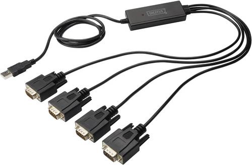 Digitus USB 1.1, Seriell Anschlusskabel [1x USB 2.0 Stecker A - 4x D-SUB-Stecker 9pol.] von Digitus