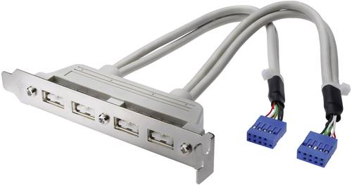 Digitus USB 2.0 Adapter [4x USB 2.0 Buchse intern 10pol. - 2x USB 2.0 Buchse A] AK-300304-002-E von Digitus