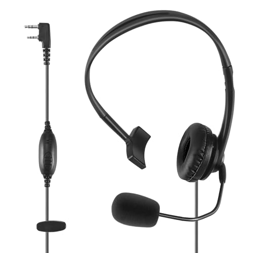 Diheohg 2-poliger Kopfhoerer Headset TK220 Fuer Jianwu UV-5R -888S H777 Gegensprechanlage C9009 von Diheohg