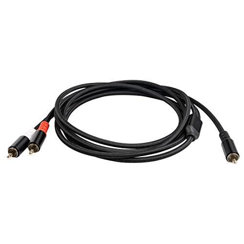 Diheohg Cinch-Y-Adapterkabel Subwoofer-Y-Kabel 1 X Cinch auf 2 X RAC-Audiokabel 1 Cinch auf 2 Cinch-LeistungsverstäRker-Audiokabel, 1 Meter von Diheohg