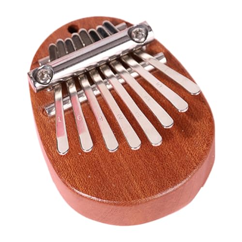 Diheohg Mini-Kalimba mit 8 Tasten, Exquisites Finger-Daumen-Klavier, Geschenk für Anfänger, Musikliebhaber, Niedlicher Anhänger, Ellipse, Langlebig, Einfache Installation, Einfach zu Bedienen von Diheohg