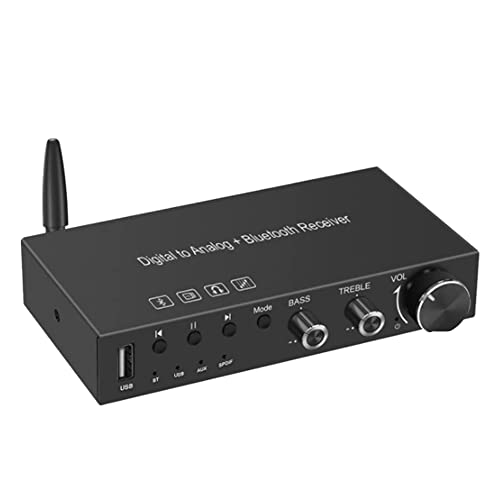 Diheohg USB 192 kHz Digital zu Analog Konverter mit KopfhöRer VerstäRker Eingebauter Bluetooth 5.0 EmpfäNger Musik Player von Diheohg