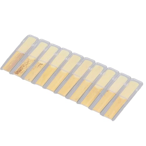 10PCS Sax Reeds, Tragbare 2,5 Stärke Traditionelle Reeds Ersatz für Bb Sopran Saxophon von Dilwe