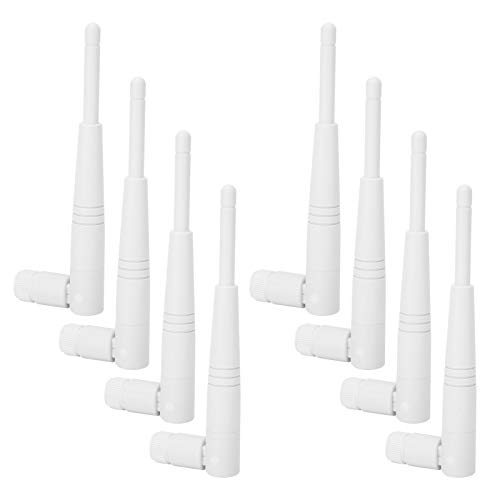 8 teilige 2.4G / 5G omnidirektionale WLAN Antenne, Dualband 4DBi Omni RP-SMA Schnittstellenantenne, für drahtlose Router und drahtlose Netzwerkkarten mit SMA Schnittstellen. von Dilwe