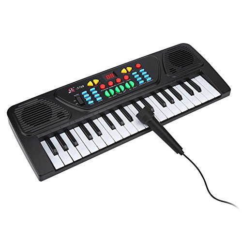 Dilwe 37-SCHL¨¹ssel Klavier, Elektronische Tastatur Keyboard Ausbildung Spielzeug mit Mikrofon f¨¹r Anf?ngerelectric Organ/Electronic OrganElektronisches Klavier von Dilwe