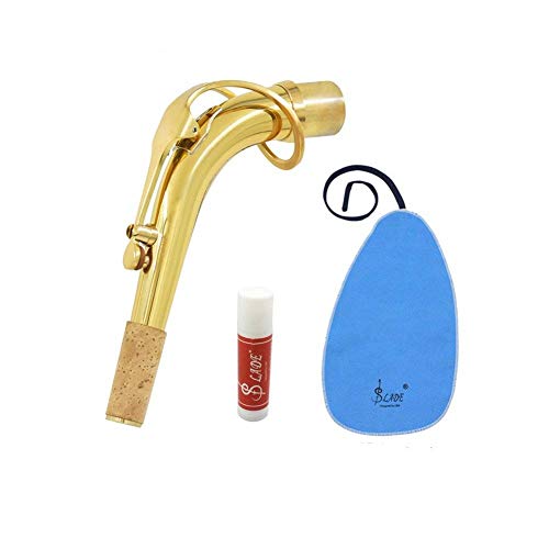 Blechbläser Altsaxophon Sax Bend Hals 24,5 mm mit Reinigungstuch Kork Fett Saxophon Zubehör Blechbläser Altsaxophon Sax Bend Hals 24,5 mm mit Reinigungstuch Kork Fett Saxophon Zubehör von Dilwe